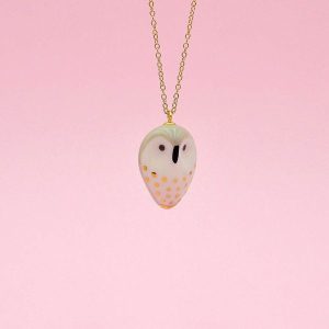 COLLIER PENDENTIF CHOUETTE "OWL" - GRUNI CERAMICA