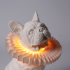 LAMPE CHIEN BOULEDOGUE AVEC COLLERETTE - HAOSHI