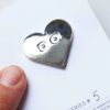 PIN'S EN METAL SILVER HEART - STUDIO ARHOJ