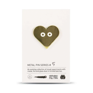 PIN'S EN METAL GOLD HEART - STUDIO ARHOJ