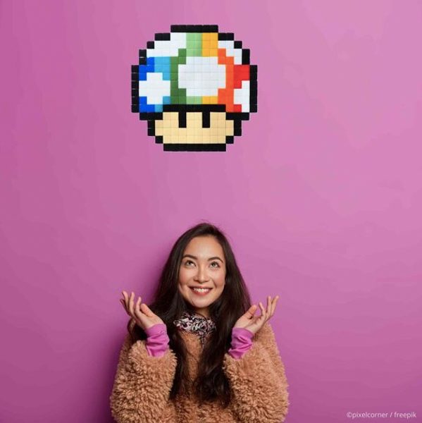 PIXEL ART KIT "RAINBOW SHROOM" - PIXEL CORNER