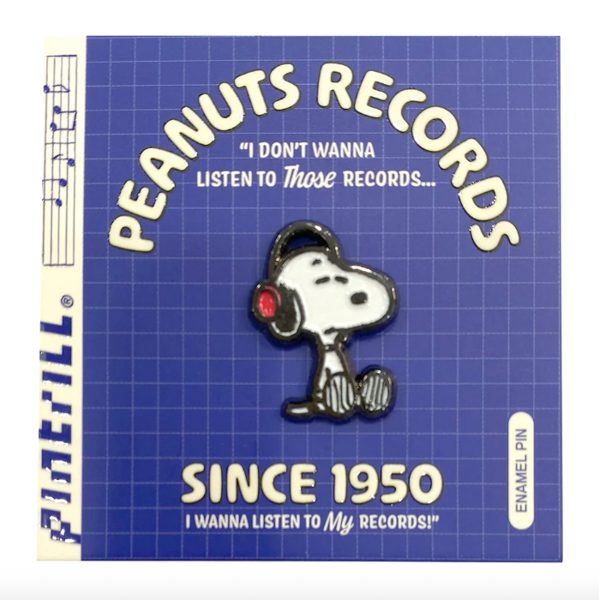 SNOOPY PIN'S HEADPHONES RECORDS - PINTRILL PIN