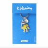 YELLOW DANCING DOG PORTE-CLÉS KEITH HARING - PINTRILL KEYCHAIN