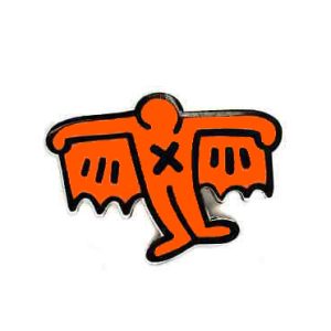 BAT DEMON ORANGE PINS KEITH HARING - PINTRILL PIN