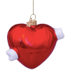 BOULE DE NOEL COEUR ROUGE "LOVE" - VONDELS