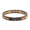 BRACELET HOMME VIPER NOIR BOIS ET MÉTAL - HOT&TOT