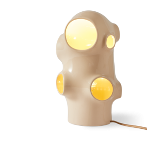 LAMPE DE TABLE "BULLE" CREME - POLS POTTEN