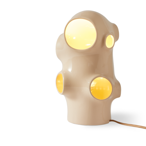 LAMPE DE TABLE "BULLE" CREME - POLS POTTEN