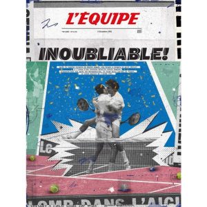 L'ÉQUIPE - AFFICHE DIGIGRAPHIE COUPE DAVIS 91 - PLAKAT