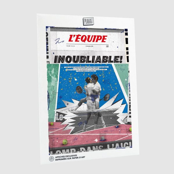 LEQUIPE AFFICHE DIGIGRAPHIE COUPE DAVIS 91 PLAKAT SPORT 709