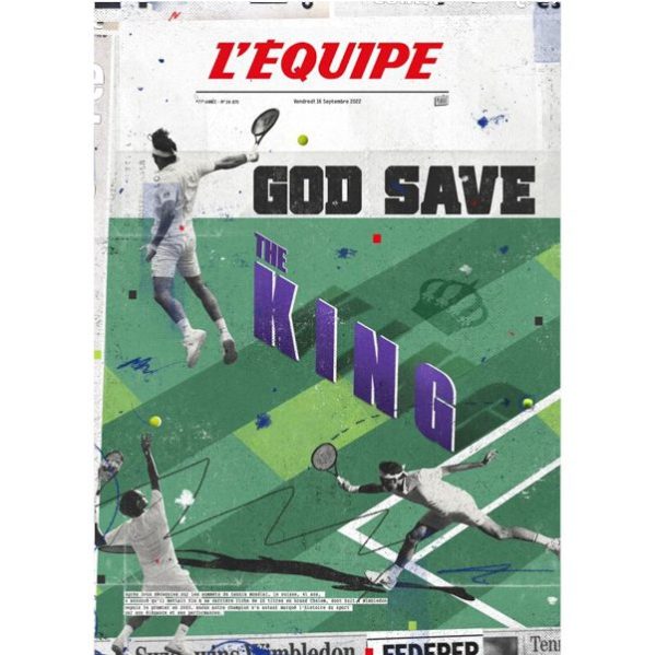 L'ÉQUIPE - AFFICHE DIGIGRAPHIE FEDERER - PLAKAT