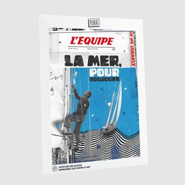 LEQUIPE AFFICHE DIGIGRAPHIE TABARLY PLAKAT MER SPORT 5