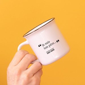 MUG EN METAL EMAILLÉ "JE SUIS TON PÈRE" - BIBICHE FAIS SON CIRQUE