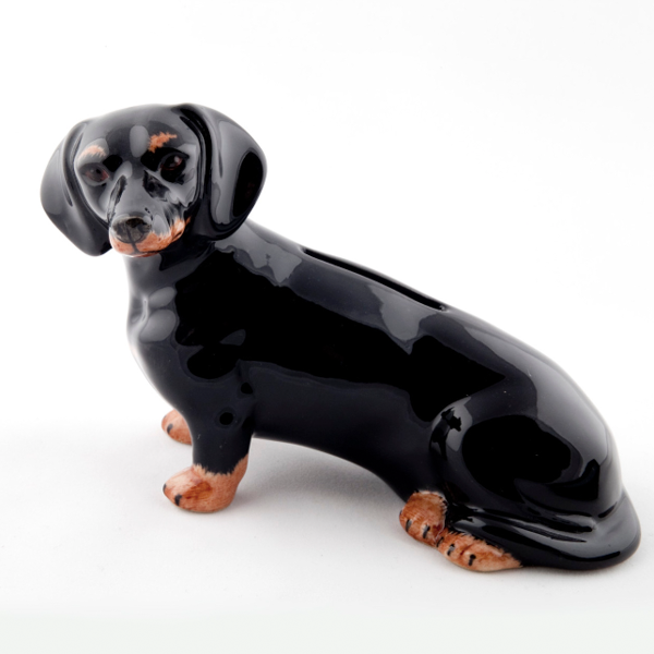 TIRELIRE TECKEL QUAIL DESIGNS CERAMICS DOG CHIEN 59