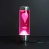 LAMPE LAVA CAPSULE ROSE/BLANC ET ALUMINIUM