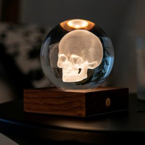 LUMIÈRE DE CRISTAL SKULL - GINGKO AMBER CRYSTAL LIGHT