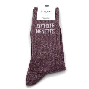 CHAUSSETTES CH'TIOTE NENETTE PAILLETTES Taille : 36/40 - FÉLICIE AUSSI