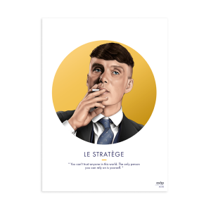 AFFICHE LE STRATEGE FOND JAUNE "TOMMY SHELBY" - ASAP