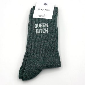 CHAUSSETTES QUEEN BITCH PAILLETTES Taille : 36/40 - FÉLICIE AUSSI