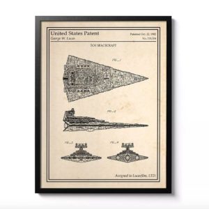 AFFICHE BREVET STAR WARS DESTROYER STELLAIRE IMPERIAL - ATELIER MALHCO