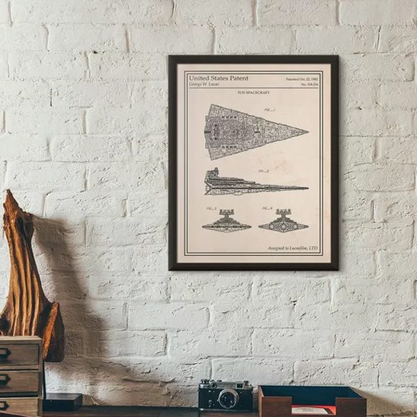 AFFICHE BREVET STAR WARS DESTROYER STELLAIRE IMPERIAL - ATELIER MALHCO