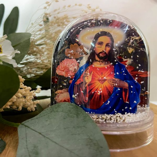 BOULE À NEIGE IMPRIMÉE JESUS CHRIST - J'AI VU LA VIERGE